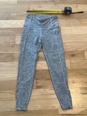 Amazon Girls' Gray Heather High-Rise Active Leggings